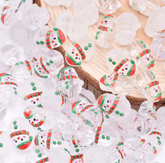 16mm Frosted Snowman Beads